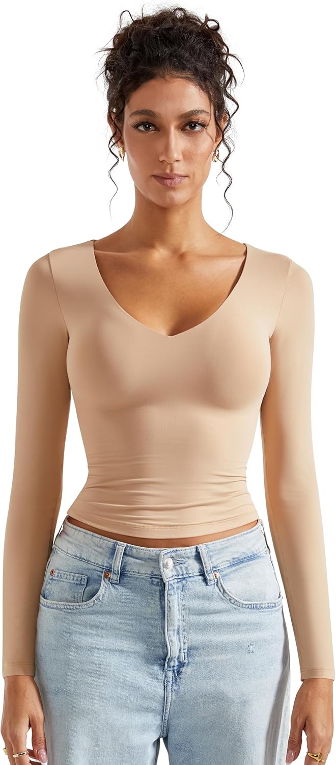 SUUKSESS Women Double Lined Casual V Neck Crop Tank Tops Review