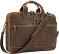 Full Grain Leather Briefcase for Men - Classic Business Messenger