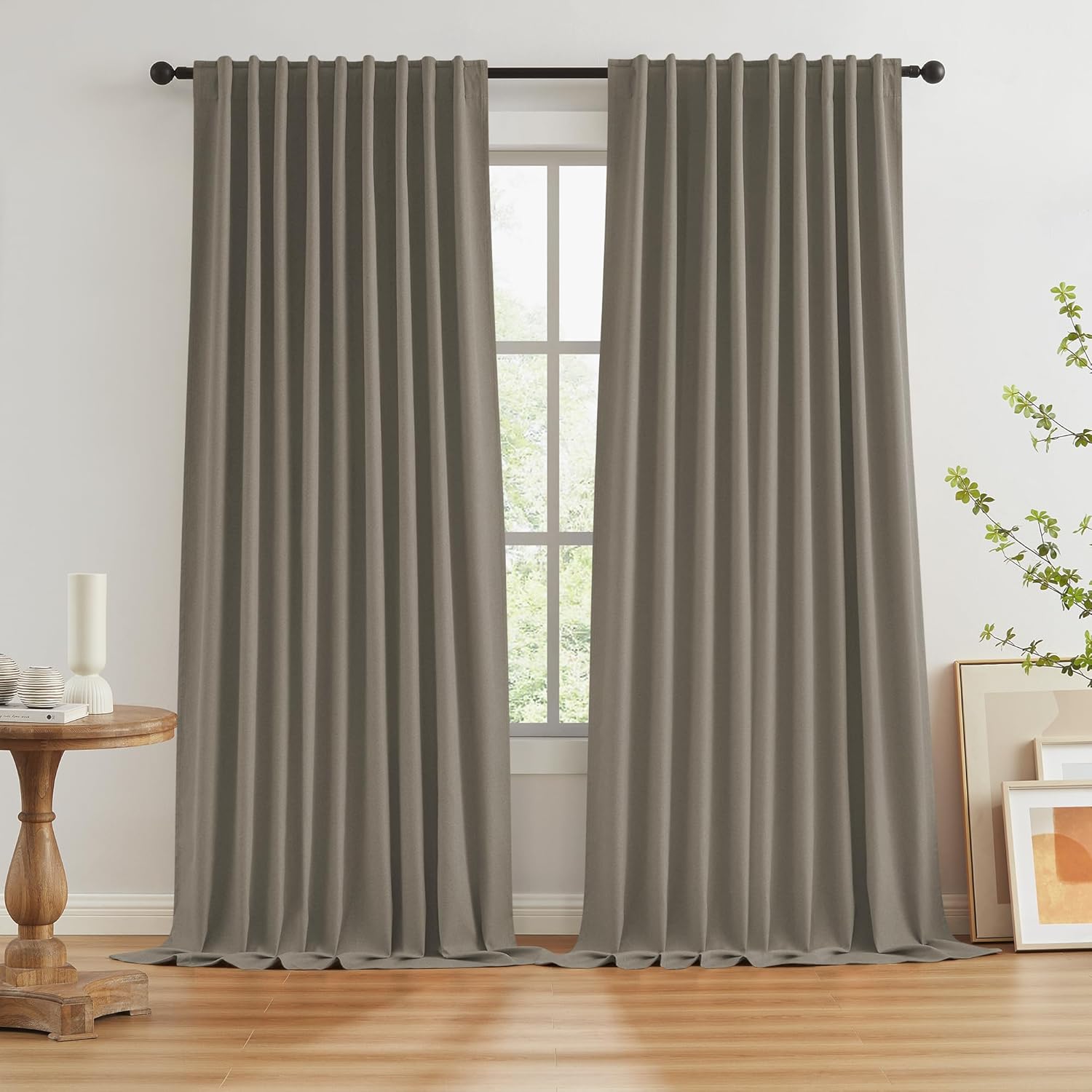 KEQIAOSUOCAI 102 Inches Blackout Curtains for Living Room