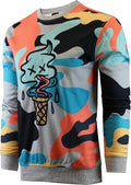 Mens Urban Hip Hop Fleece Pullover - Crew Neck Streetwear