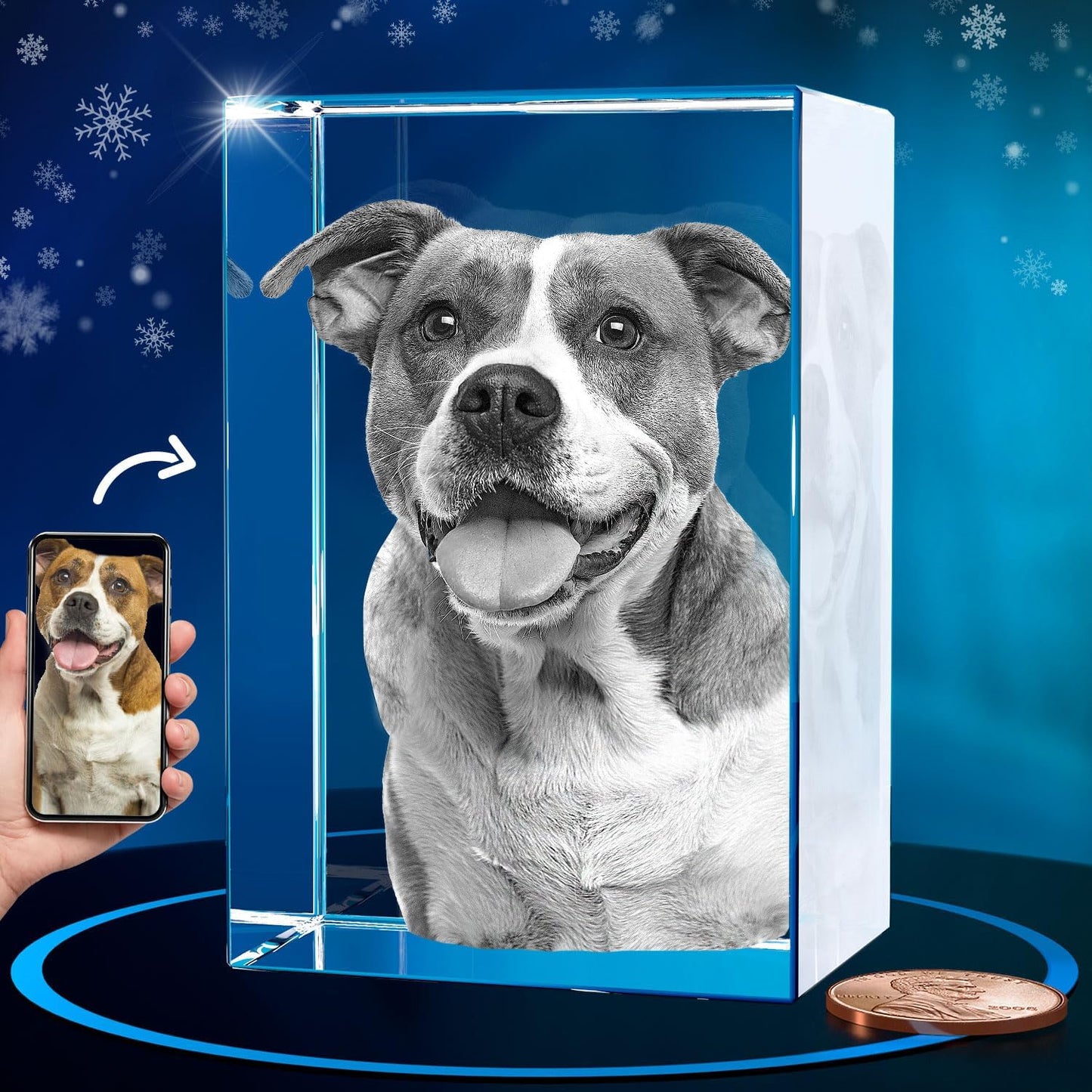 ArtPix 3D Crystal Photo - Unique Personalized Christmas Gifts
