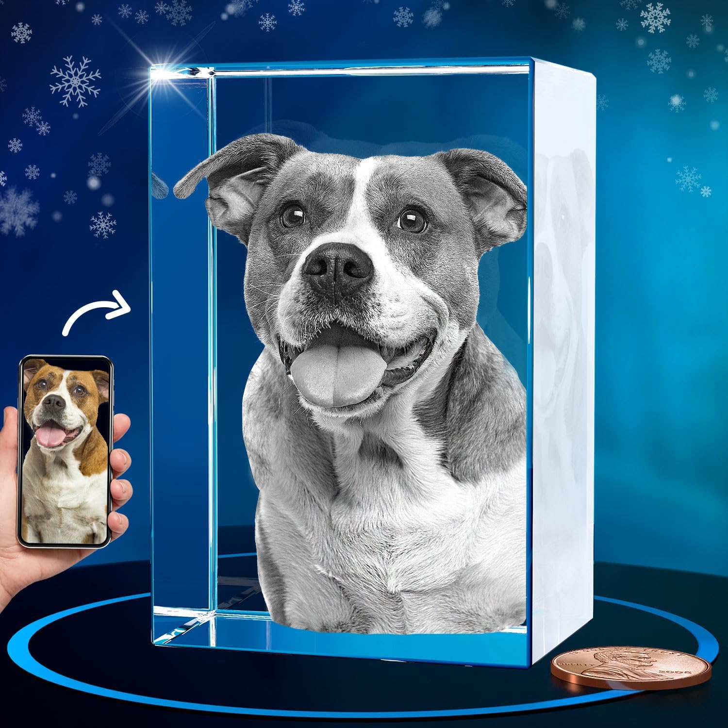 ArtPix 3D Crystal Photo - Unique Personalized Christmas Gifts