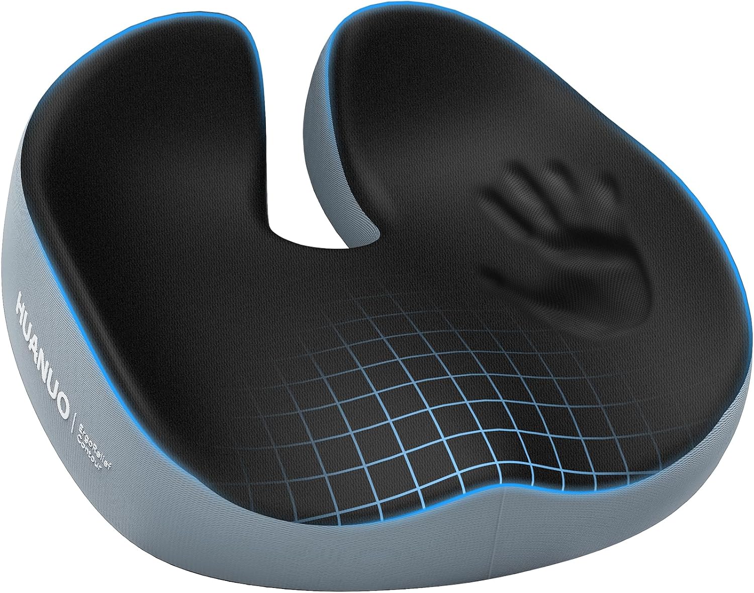 HUANUO Extra Large Memory Foam Seat Cushion for Pain Relief