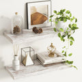 Fun Memories Deep Floating Shelves 24in x 9in Rustic Black - Set of 2
