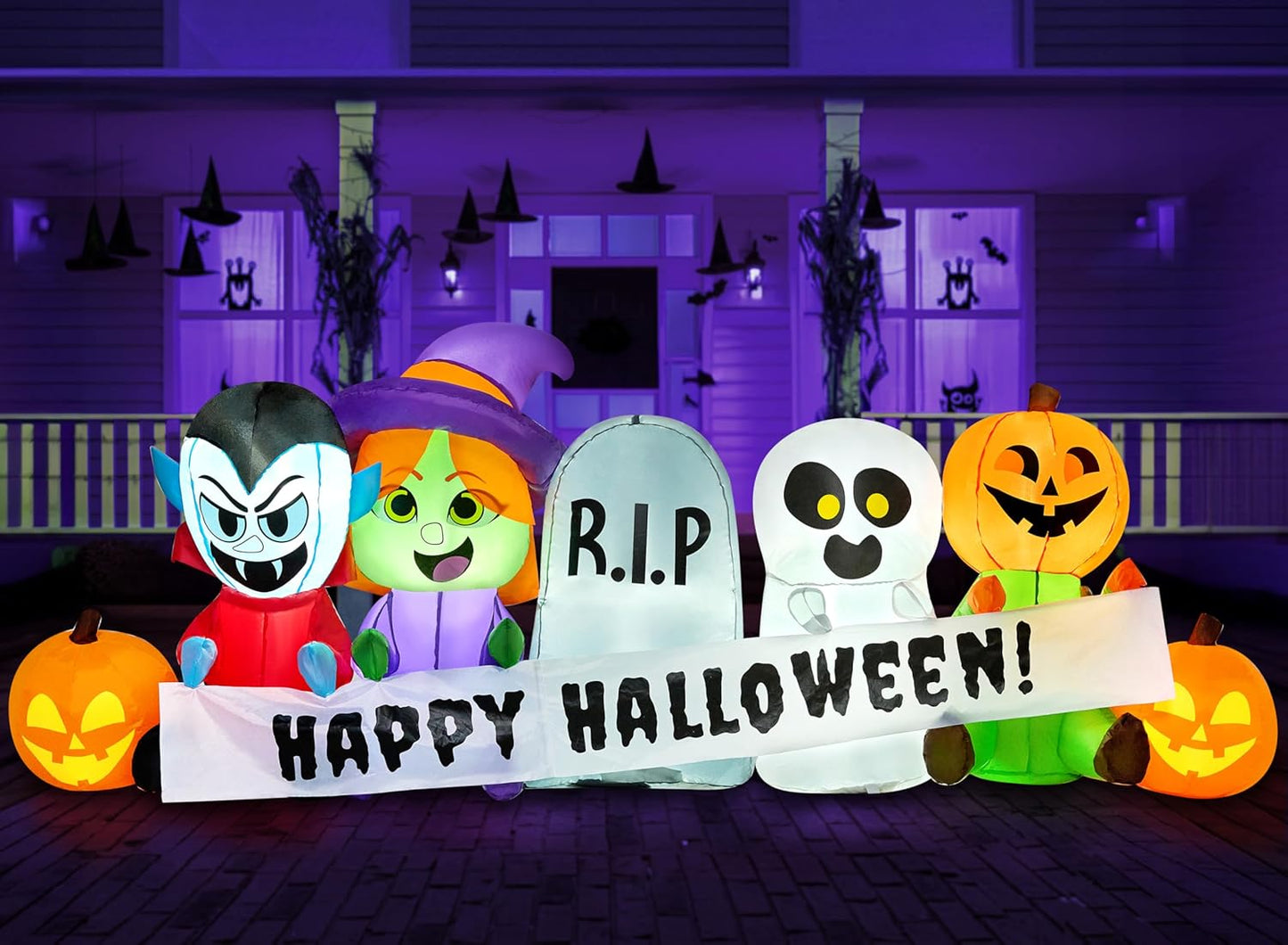 8 FT Long Inflatable Halloween Decor for Spooky Yard Fun