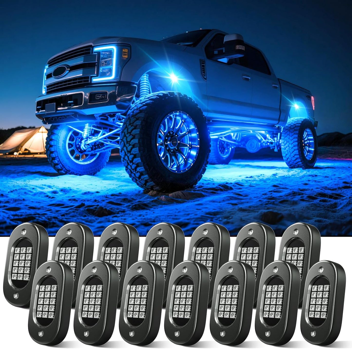 Honalia RGB Rock Lights for Trucks - Vibrant Neon Light Kits