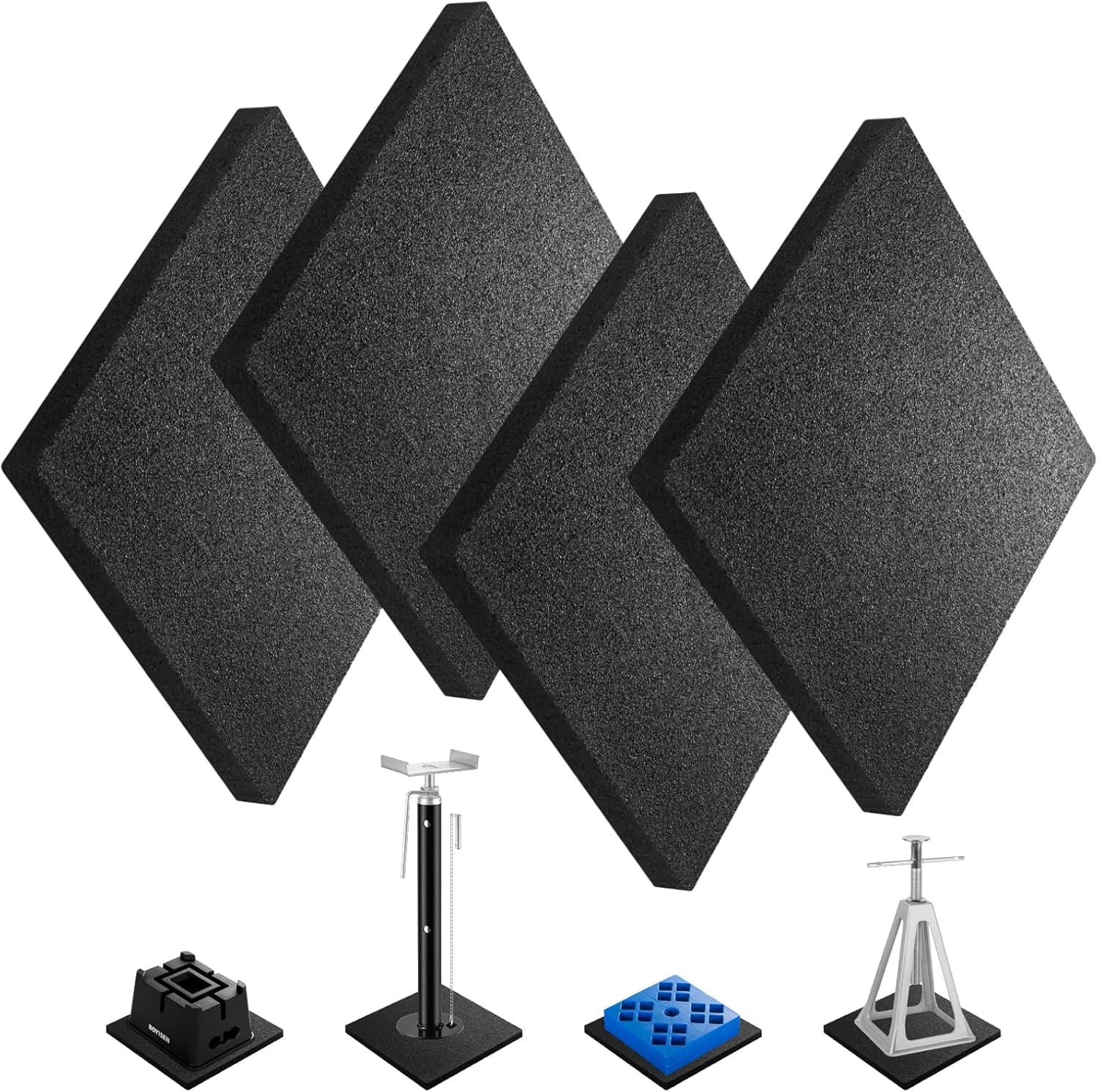 RV Stabilizer Jack Pads - Non-Slip Flex Pads for Trailers