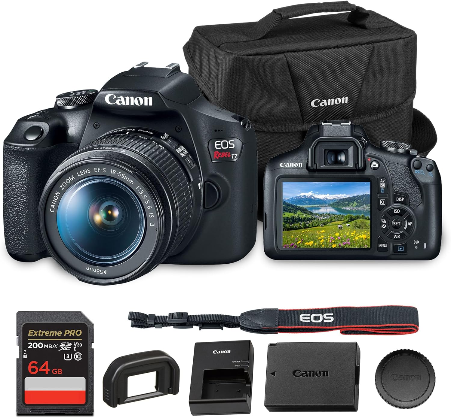 Canon EOS Rebel T7 DSLR Camera Kit for Beginner Photographers