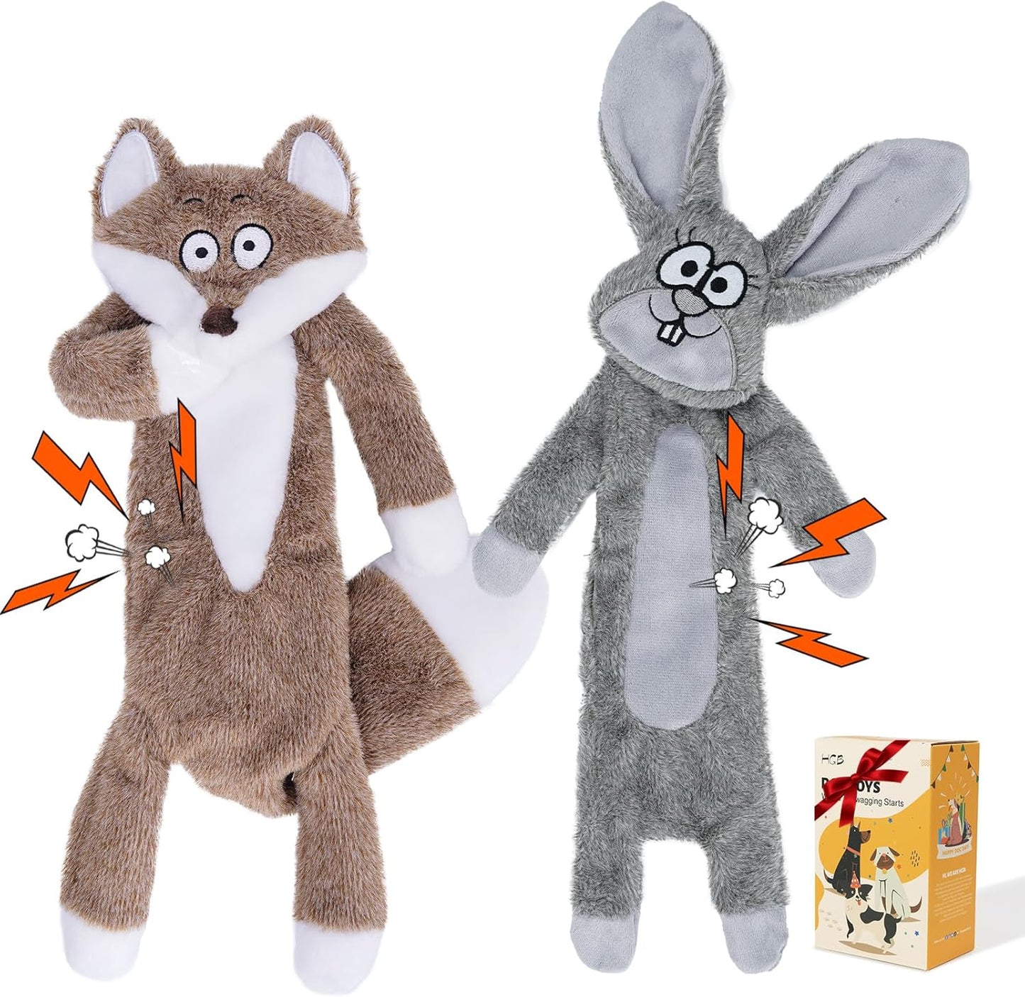 No Stuffing Squeaky Dog Toys for Teething Pups
