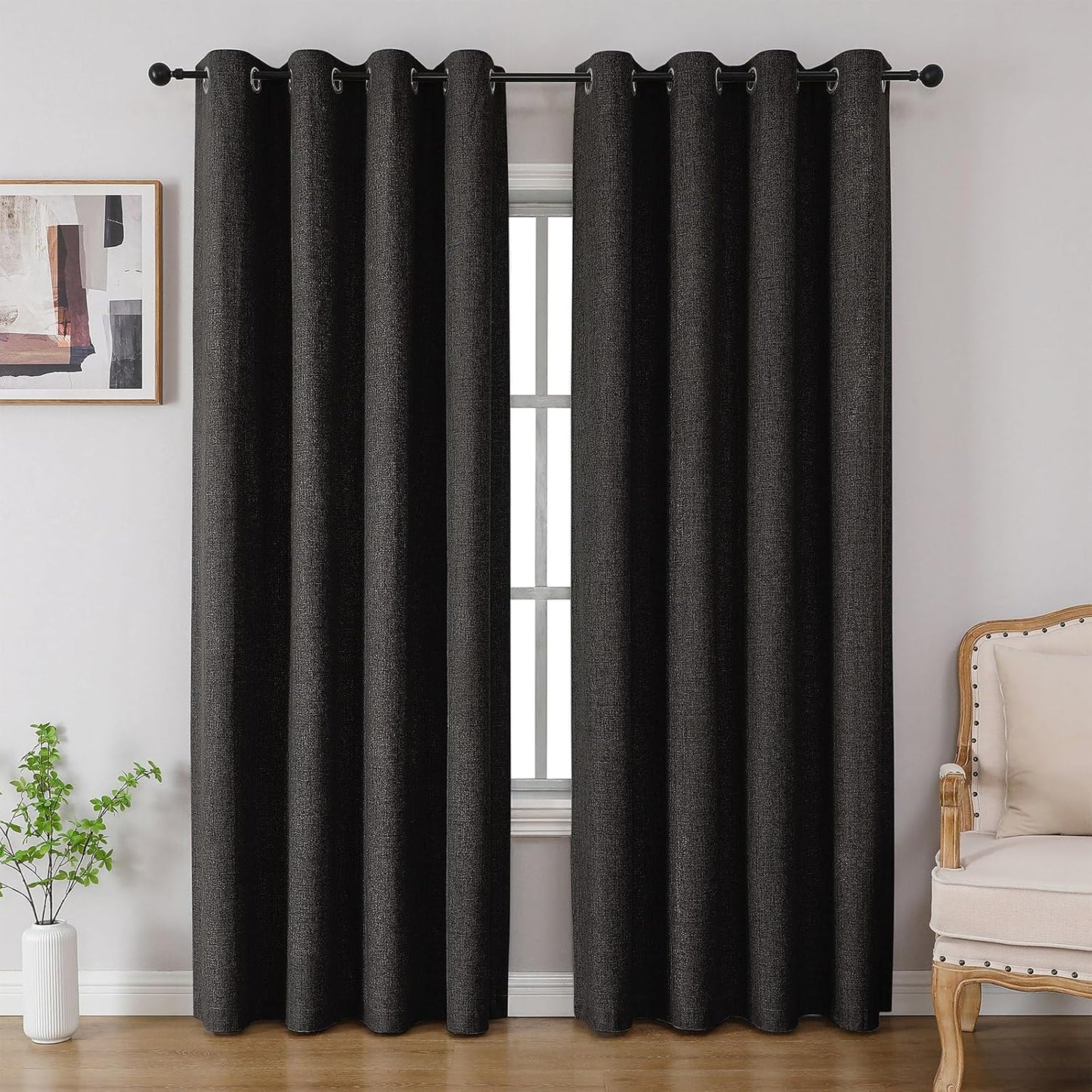 CUCRAF 100% Blackout Curtains for Total Room Darkening