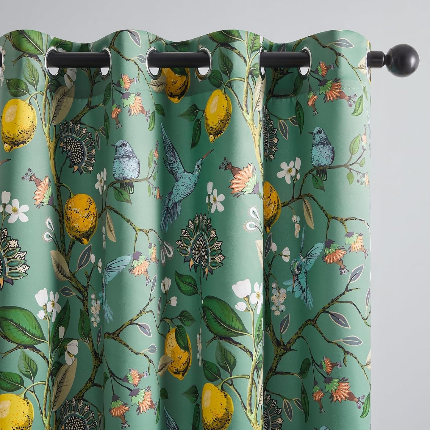 Topfinel Blackout Curtains with Hummingbird Design for Home