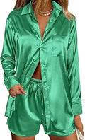 Ekouaer Womens Two Piece Satin Pajama Set for Ultimate Comfort