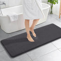 Memory Foam Bath Mat Rug 59x20 Dark Grey - Extra Soft Quick Dry