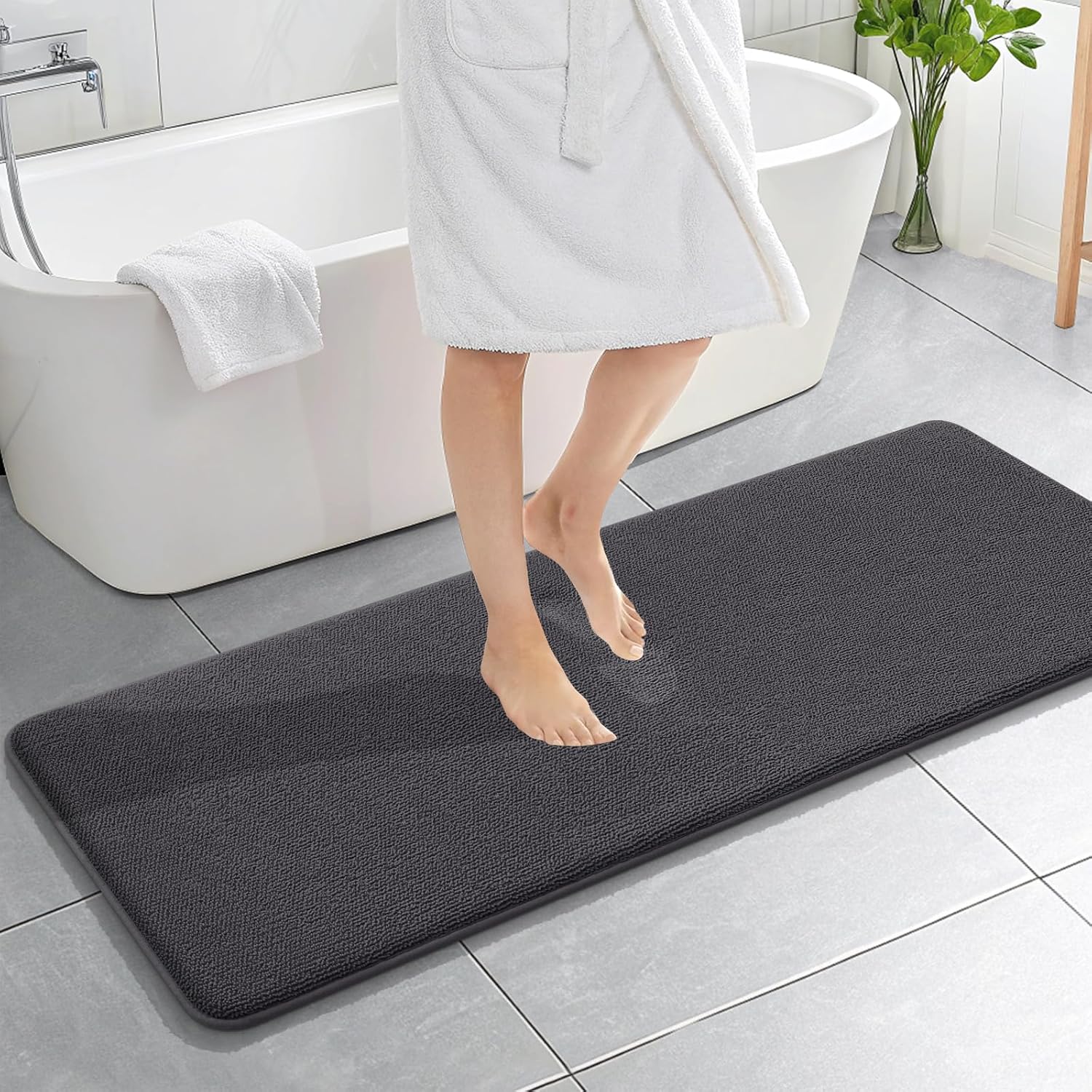 OLANLY Thick Memory Foam Bath Mat Rug for Luxurious Comfort