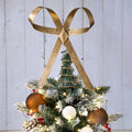Brass Bow 9.8in Christmas Tree Topper - Vintage Metal Bow