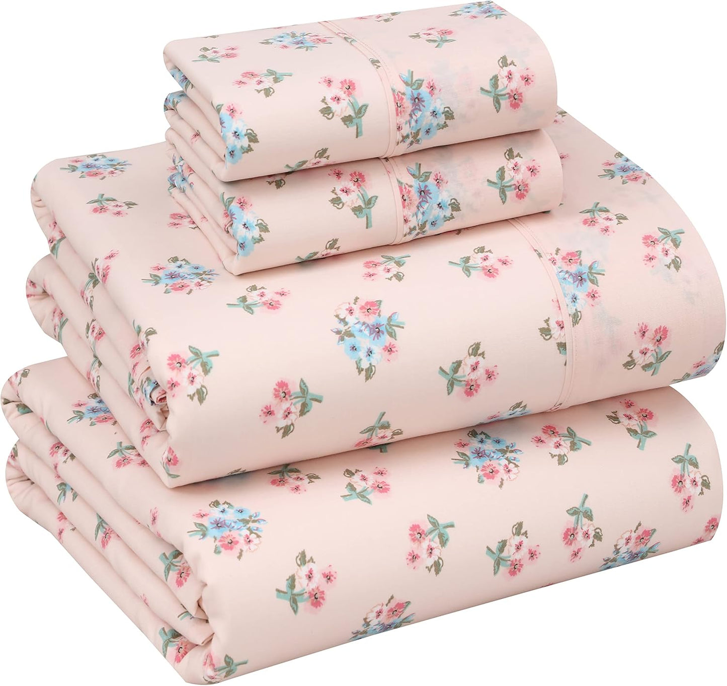 RUVANTI 100% Cotton Queen Size Sheets Set for Ultimate Comfort
