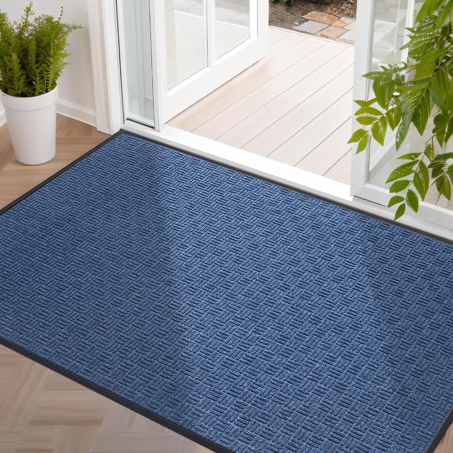 Mibao Heavy Duty Welcome Mat for Outdoor Indoor Use, 73in x 46in