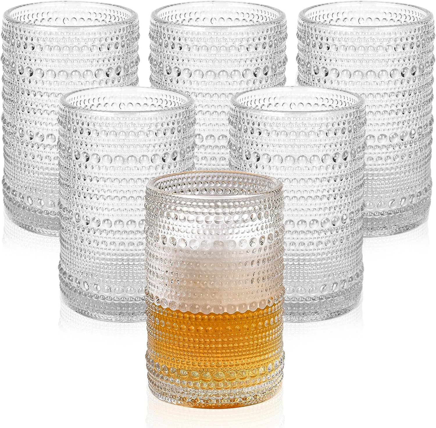 Vintage Glassware Drinking Glasses Set of 6 for All Occasions