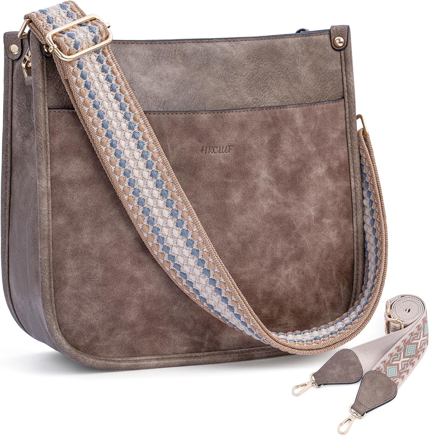 Trendy Vegan Leather Hobo Handbags with Adjustable Straps