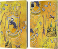 Harry Potter Hufflepuff Pattern Leather Wallet Case for iPad Pro 12.9