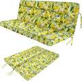 Swing Replacement Seat Cushions 63x40in Botanical Yellow - Comfortable