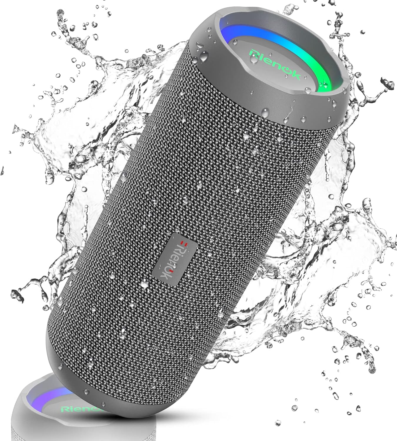 RIENOK Portable Bluetooth Speaker with 30W HD Sound and IPX7