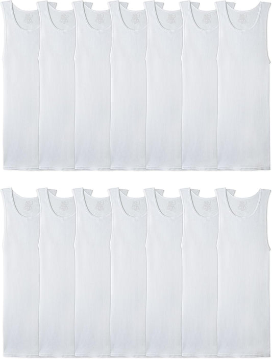 Fruit of the Loom Men's Sleeveless Moisture Wicking Tank A-Shirt