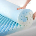 ZINUS 1.5 in Swirl Gel Cooling Memory Foam Topper - Cooler Sleep