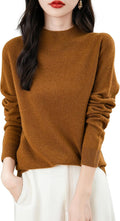 Women's 100% Merino Wool Seamless Mock Neck Sweater - Soft Jewelry
