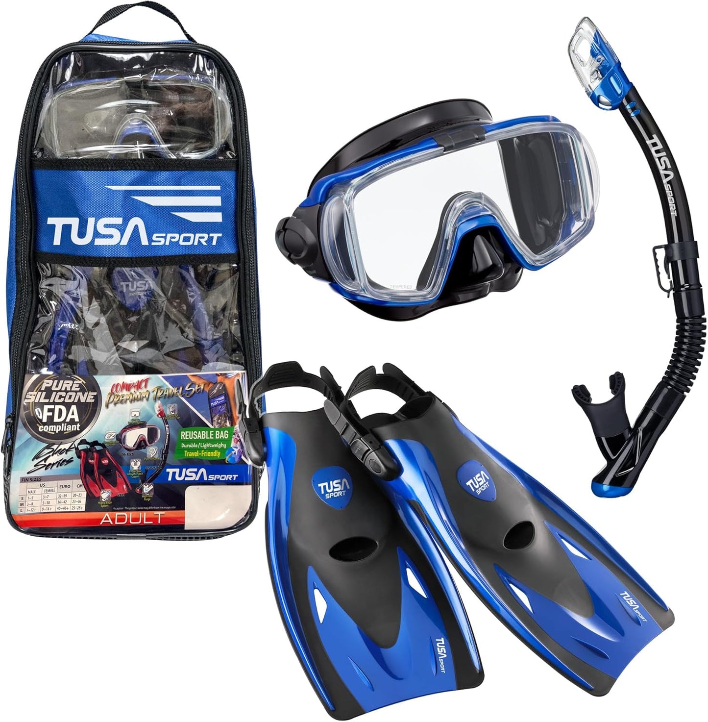 TUSA Sport Snorkel Set - Clear Vision & Comfort