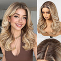 HAIRCUBE Glueless Synthetic Lace Front Wig 18in Ombre Brown - Easy Put