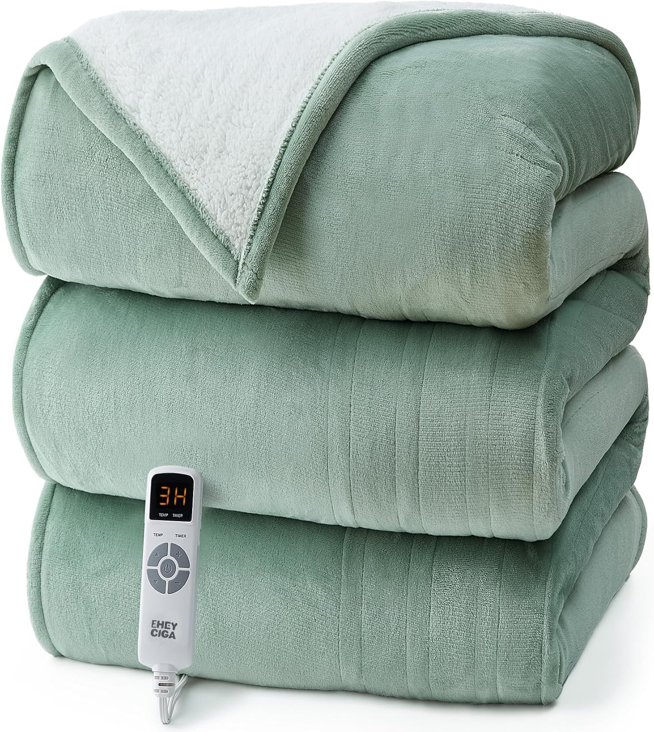 EHEYCIGA Heated Blanket - Full Size with 9 Heating Levels