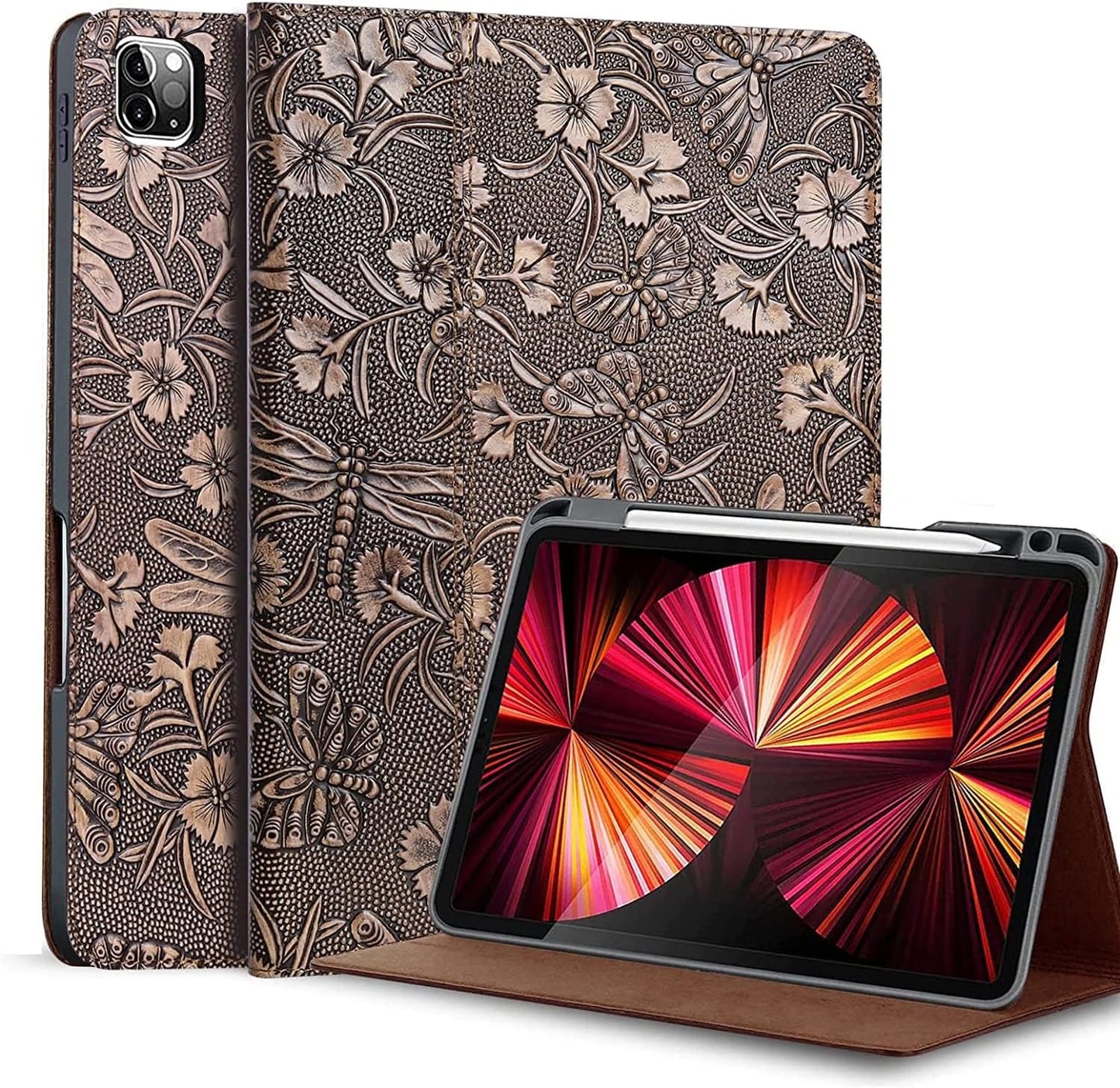 Genuine Leather Case for iPad Pro 11 Inch with Pencil Holder