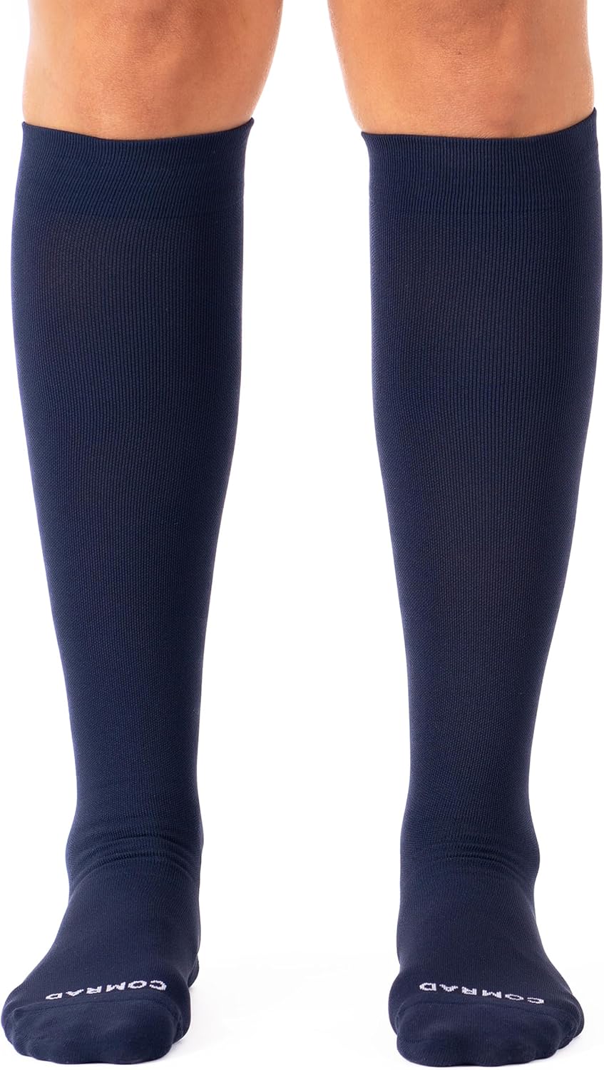 Comrad Nylon Knee High Compression Socks for All-Day Support