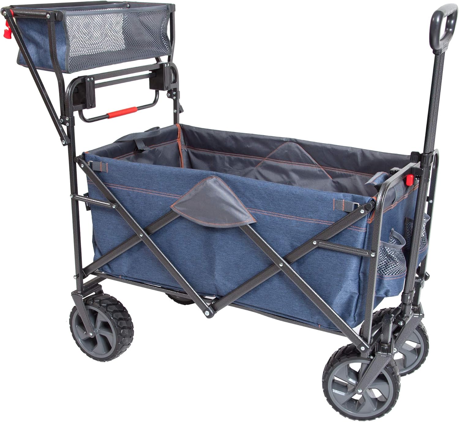 Mac Sports Push Pull Wagon Denim Blue for All Your Hauling Needs