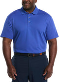 PGA Tour Airflux Solid Mesh Short Sleeve Golf Polo - Lightweight