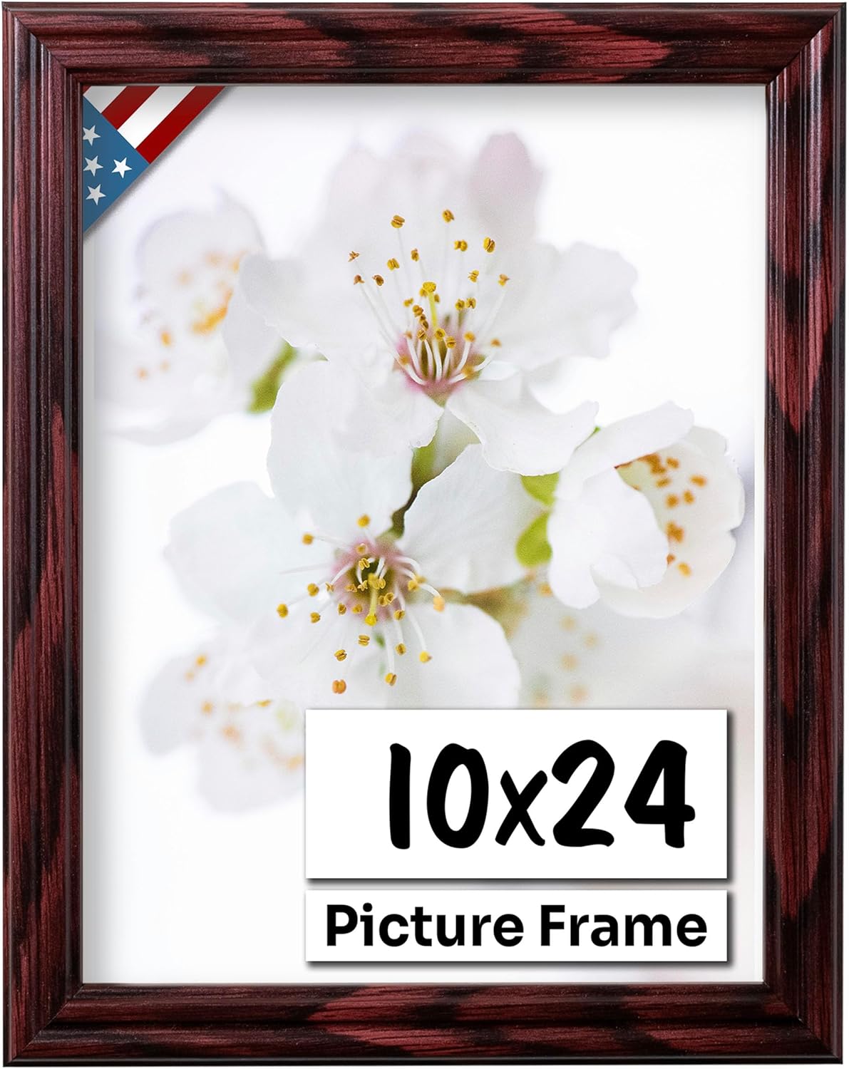 Cherry 10x24 Picture Frame - Handmade Solid Wood Frame