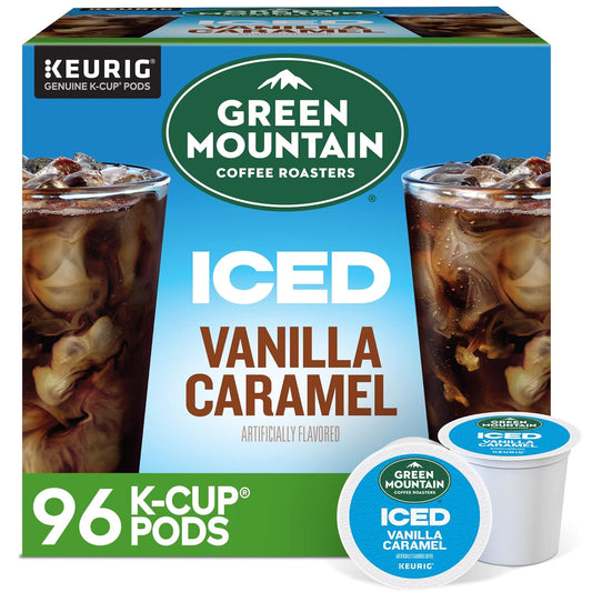 96 ct Green Mtn ICED Vanilla Caramel K-Cup Pods