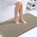44x24 Chenille Bath Rug in Warm Taupe - Soft Absorbent Mat