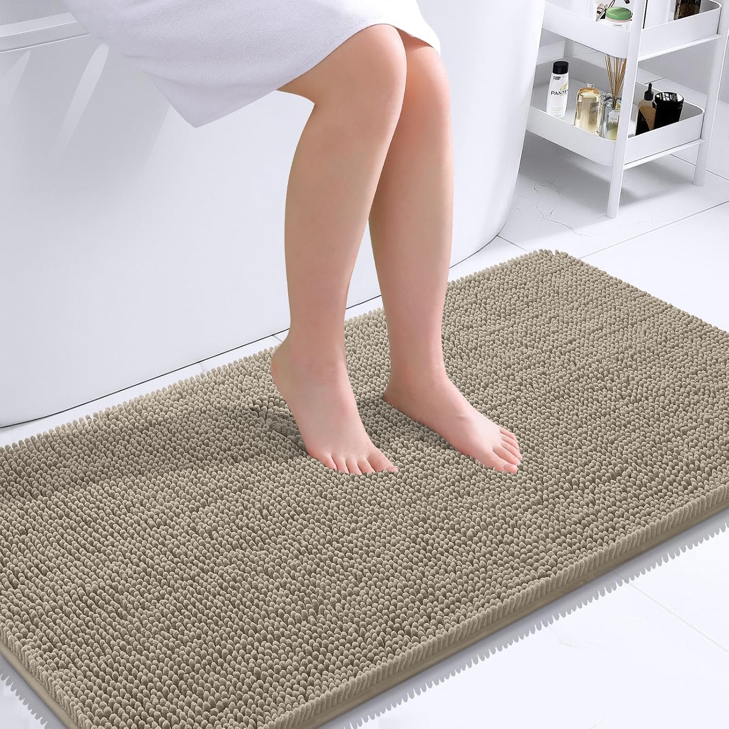 OLANLY Extra Soft Chenille Bath Rugs for Ultimate Comfort