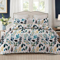 Whale Flotilla Reversible Floral Quilts King Size - Lightweight
