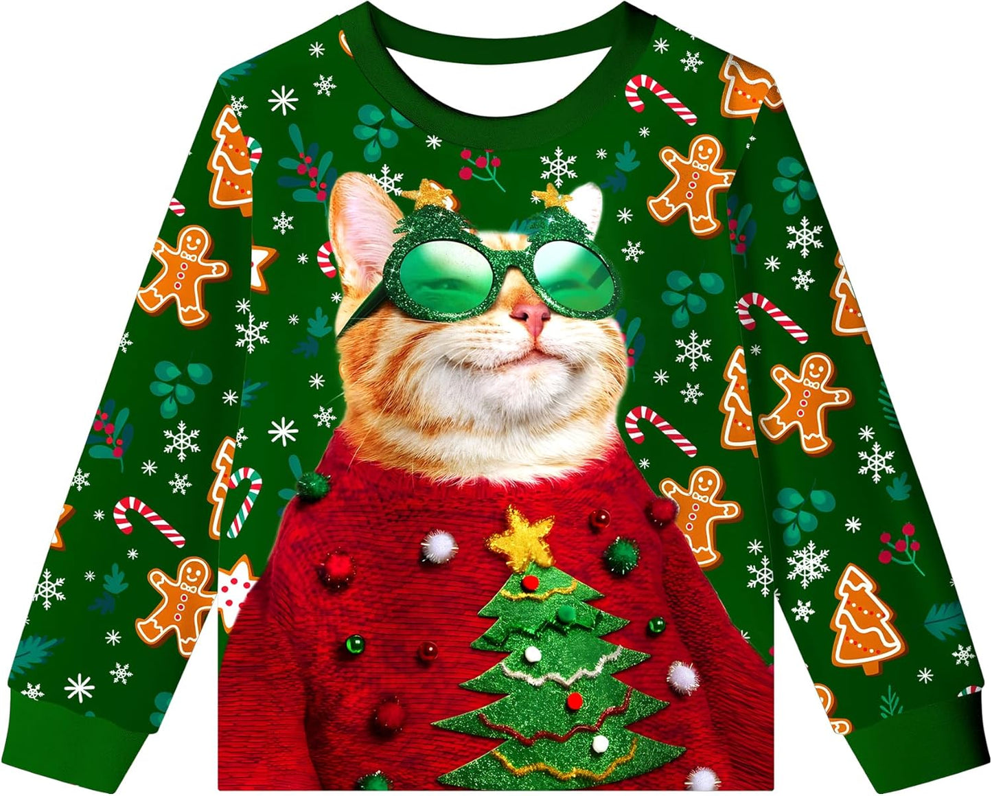 Kids 3D Christmas Tee: Funny Graphic Pullover