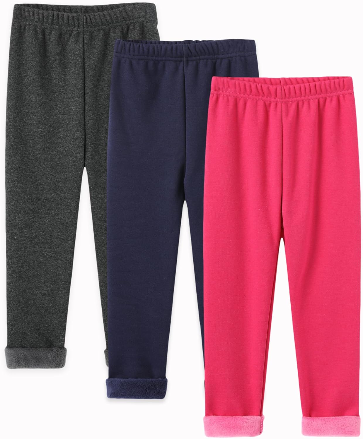 Girls Winter Leggings Thick Cotton Fleece Lined Warm Pants