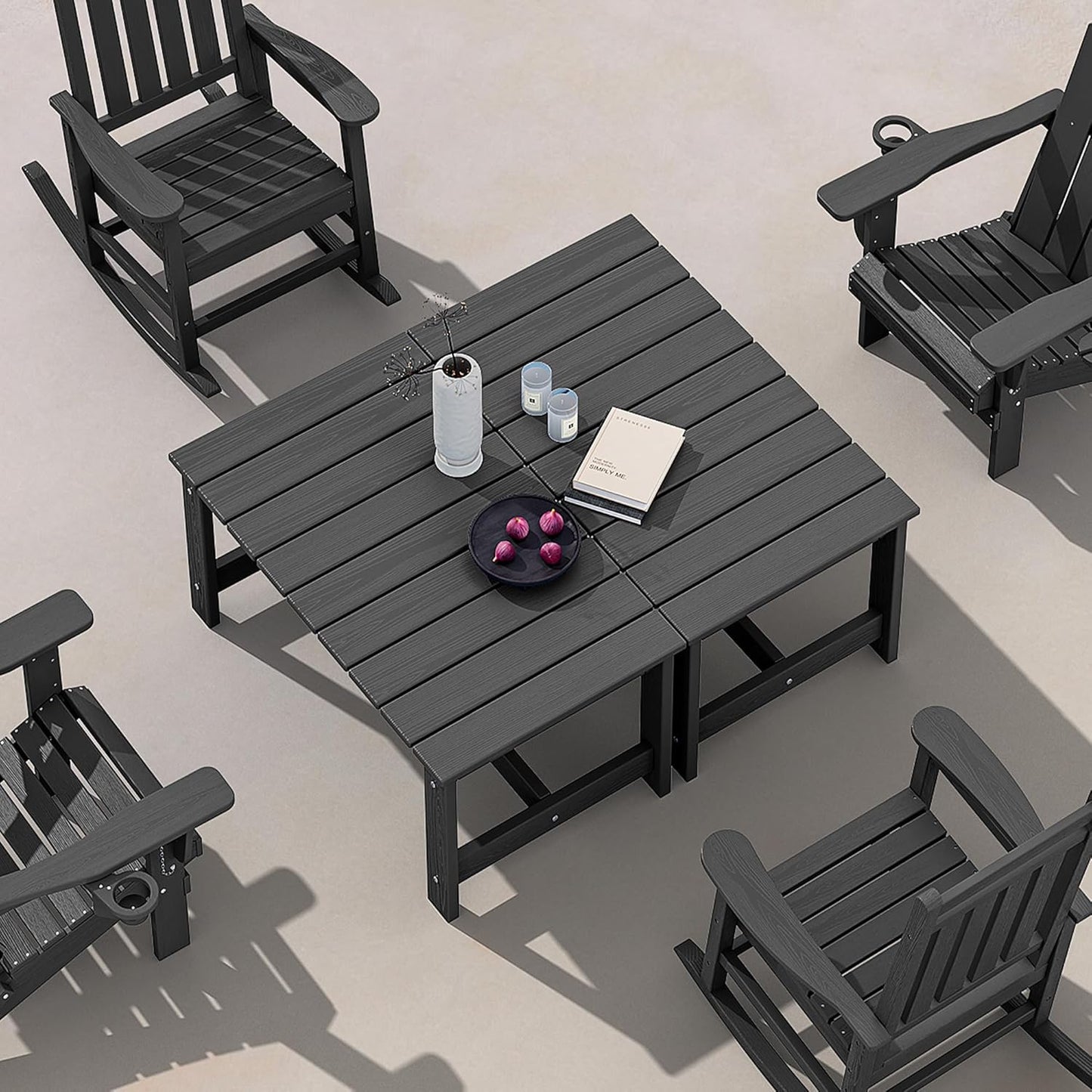 SERWALL Outdoor Coffee Table Set of 2 for Stylish Patios