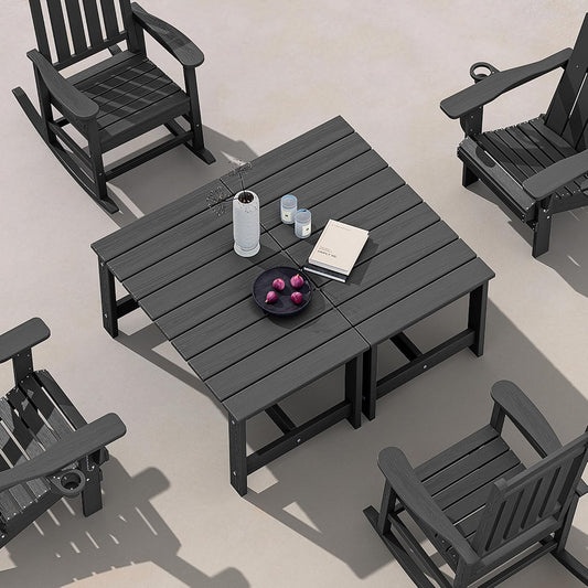SERWALL Outdoor Coffee Table Set of 2 for Stylish Patios