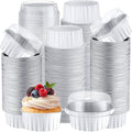 Gejoy Aluminum Foil Baking Cups with Lids 5 oz - Durable Disposable