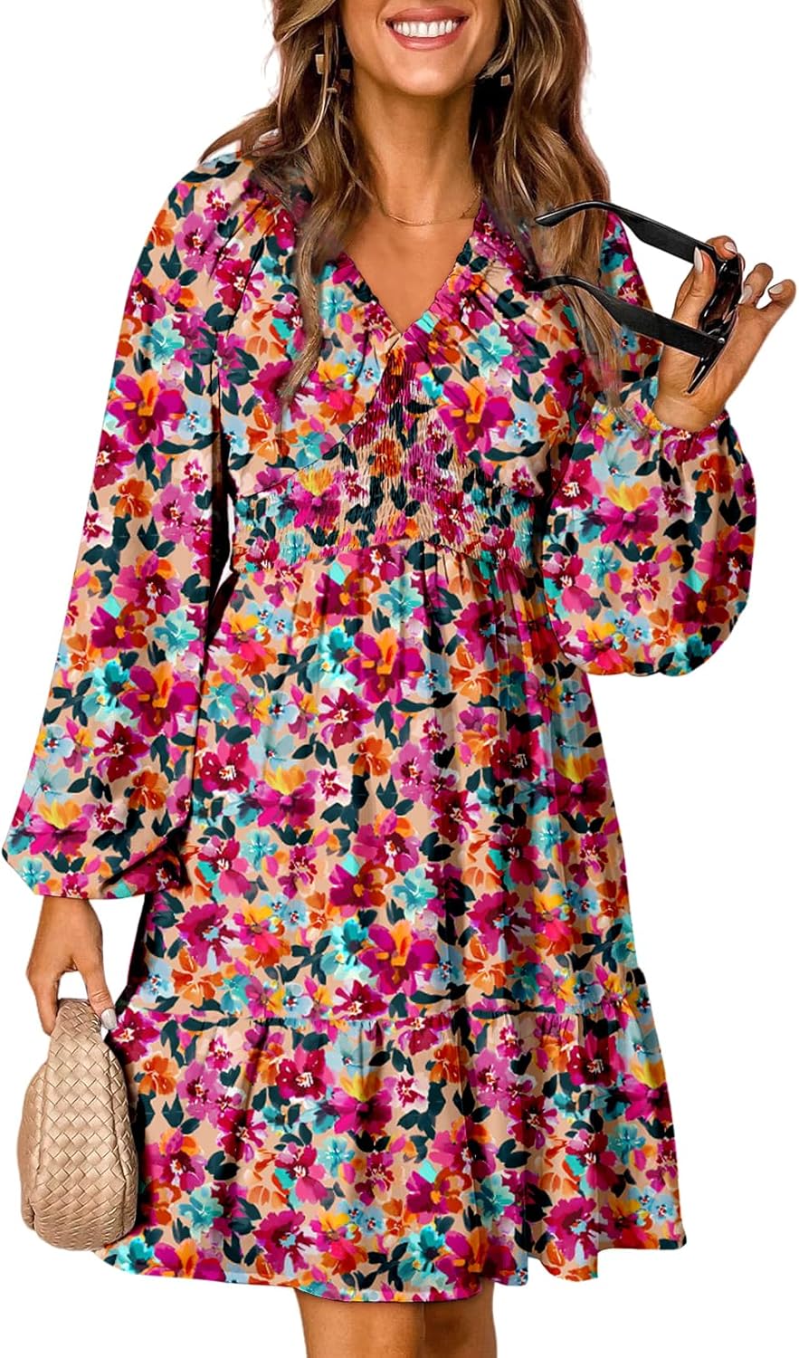 Dokotoo Fall Dresses for Women 2025: Boho Floral V Neck Style