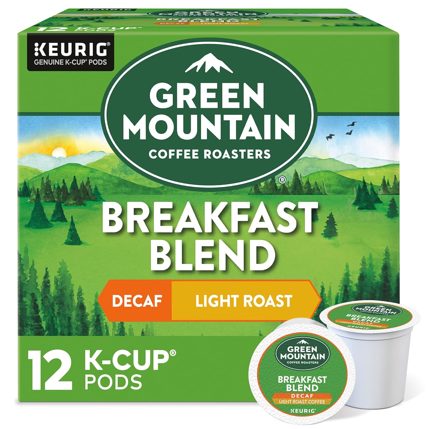 Green Mountain Decaf Breakfast Blend - Pack of 12