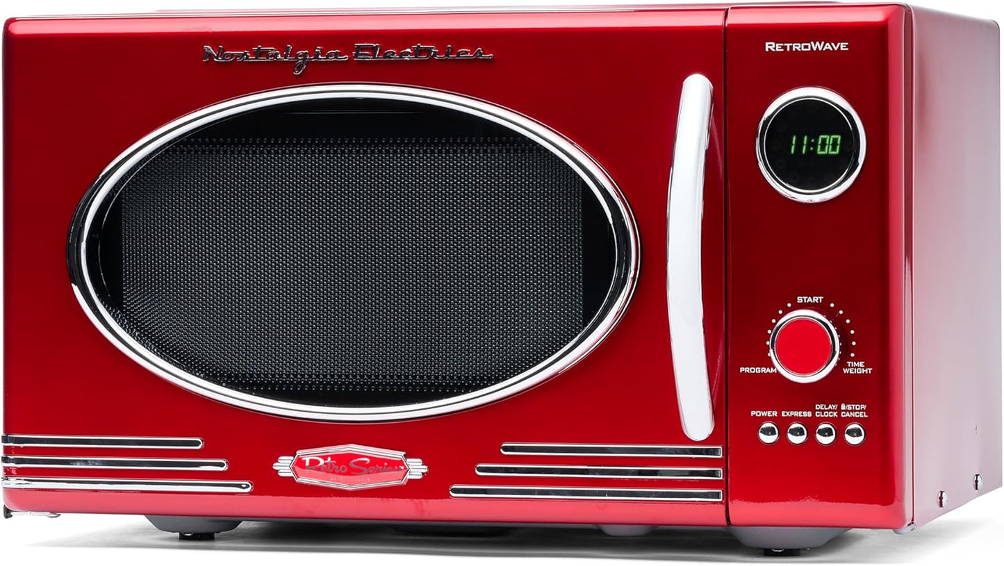 Nostalgia Retro Countertop Microwave Oven with LED Display