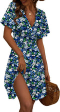 Floral Summer Sundress for Women with Short Sleeves